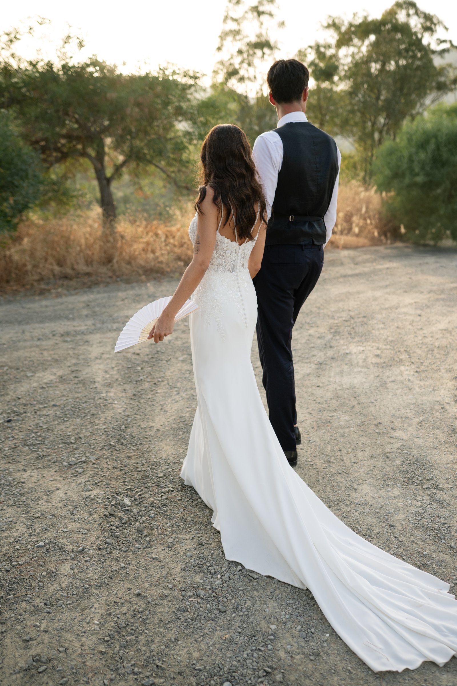 Bride from behind — bridal hair Málaga