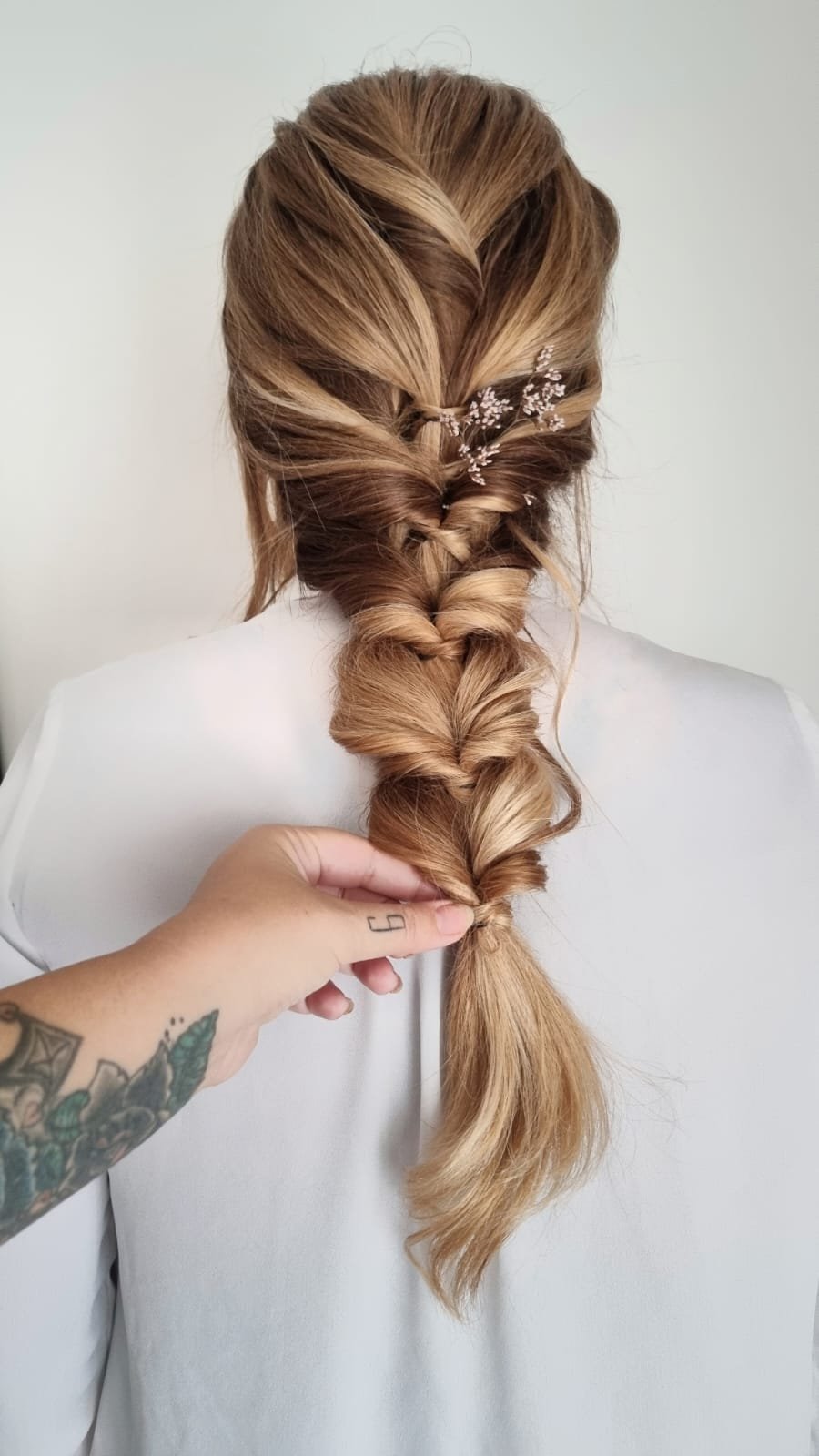 Bridal braid detail — hairstylist Marbella